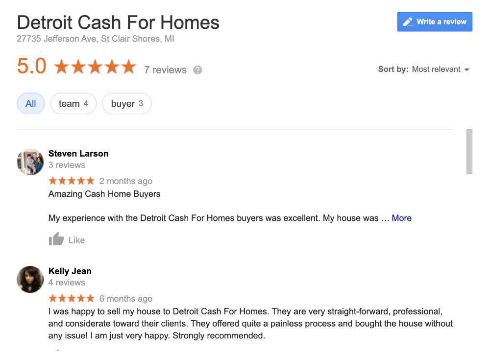 reviews for a real estate agent in Detroit MI